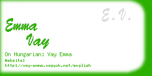 emma vay business card